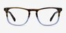 Found Brown Blue AcétateMontures de lunettes de vue d'EyeBuyDirect, Vue de Face