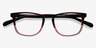 Ville Brown Purple AcetateEyeglass Frames from EyeBuyDirect, Closed View