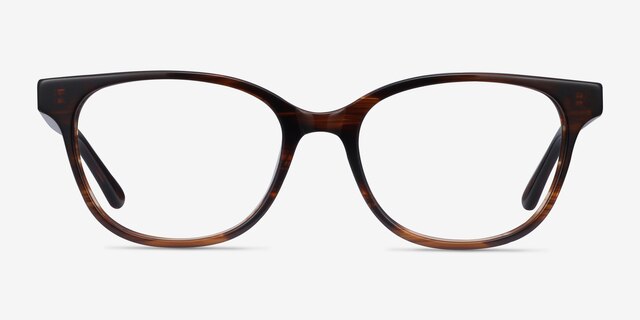 Patra Brown Striped AcetateEyeglass Frames from EyeBuyDirect, Front View