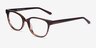 Patra Brown Striped AcetateEyeglass Frames from EyeBuyDirect, Angle View