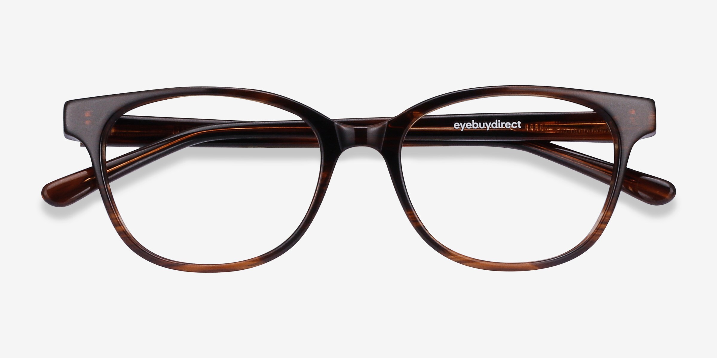 Patra Cat Eye Brown Striped Glasses for Women | Eyebuydirect display picture 3