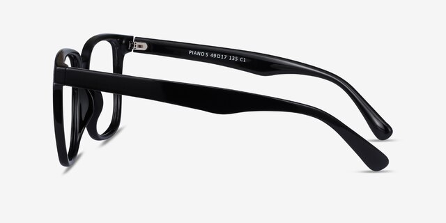 Piano Black PlasticEyeglass Frames from EyeBuyDirect, Side View
