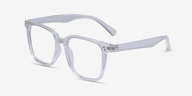Piano Clear PlasticEyeglass Frames from EyeBuyDirect, Angle View