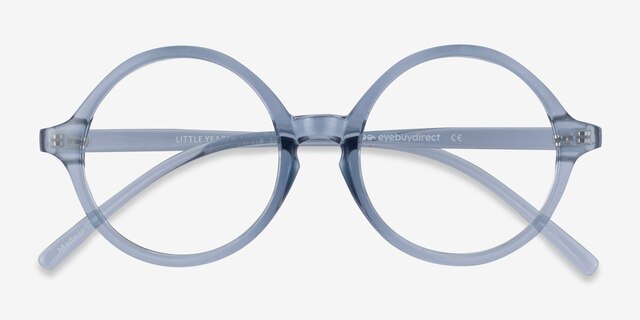 Little Years Blue PlasticEyeglass Frames from EyeBuyDirect, Closed View