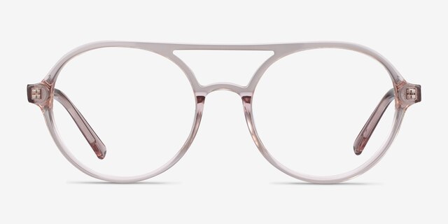 Elevate Clear Pink AcétateMontures de lunettes de vue d'EyeBuyDirect, Vue de Face