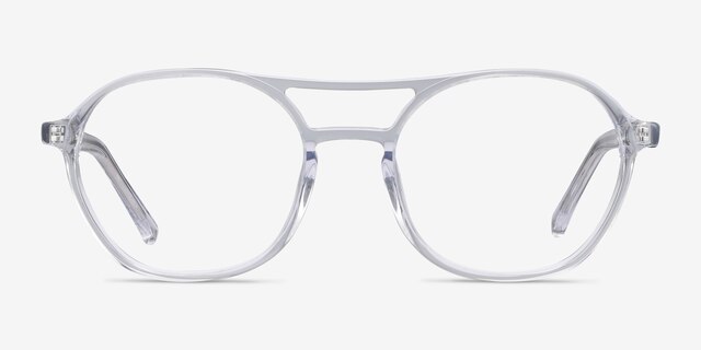 Higher Transparent AcétateMontures de lunettes de vue d'EyeBuyDirect, Vue de Face