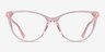 Sing Clear Pink AcetateEyeglass Frames from EyeBuyDirect, Front View