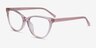 Sing Clear Pink AcetateEyeglass Frames from EyeBuyDirect, Angle View