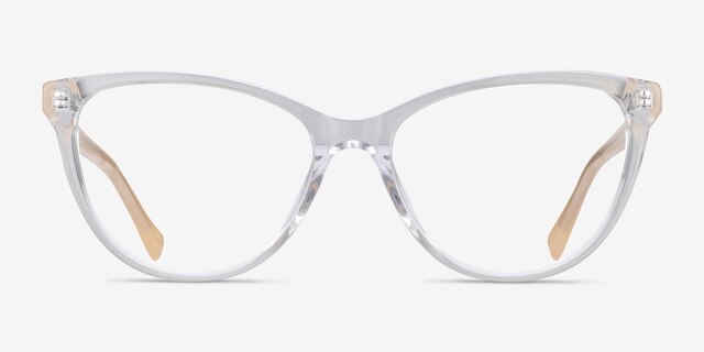 Sing Clear Yellow AcétateMontures de lunettes de vue d'EyeBuyDirect, Vue de Face