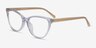 Sing Clear Yellow AcétateMontures de lunettes de vue d'EyeBuyDirect, Vue d'Angle