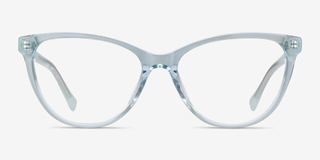 Sing Clear Blue AcetateEyeglass Frames from EyeBuyDirect, Front View