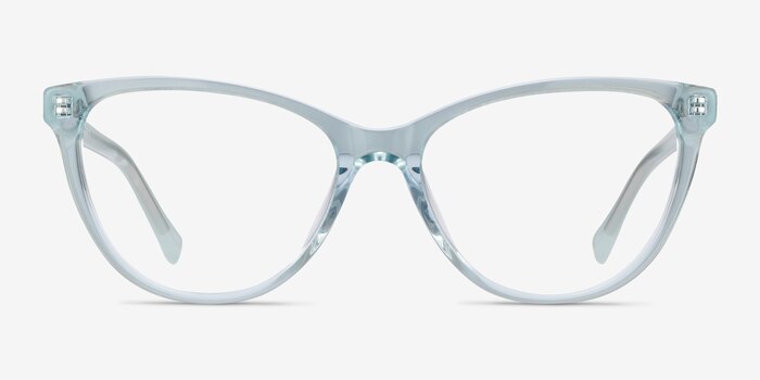 Sing Clear Blue Acetate Eyeglass Frames from EyeBuyDirect