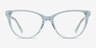 Sing Clear Blue AcetateEyeglass Frames from EyeBuyDirect, Front View