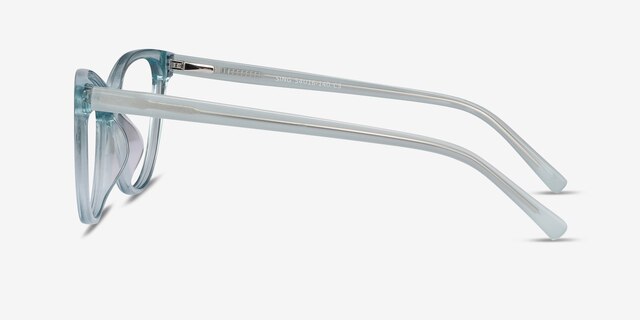 Sing Clear Blue AcetateEyeglass Frames from EyeBuyDirect, Side View
