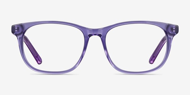 Steps Violet AcétateMontures de lunettes de vue d'EyeBuyDirect, Vue de Face
