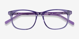 Steps Rectangle Purple Full Rim Eyeglasses | Eyebuydirect