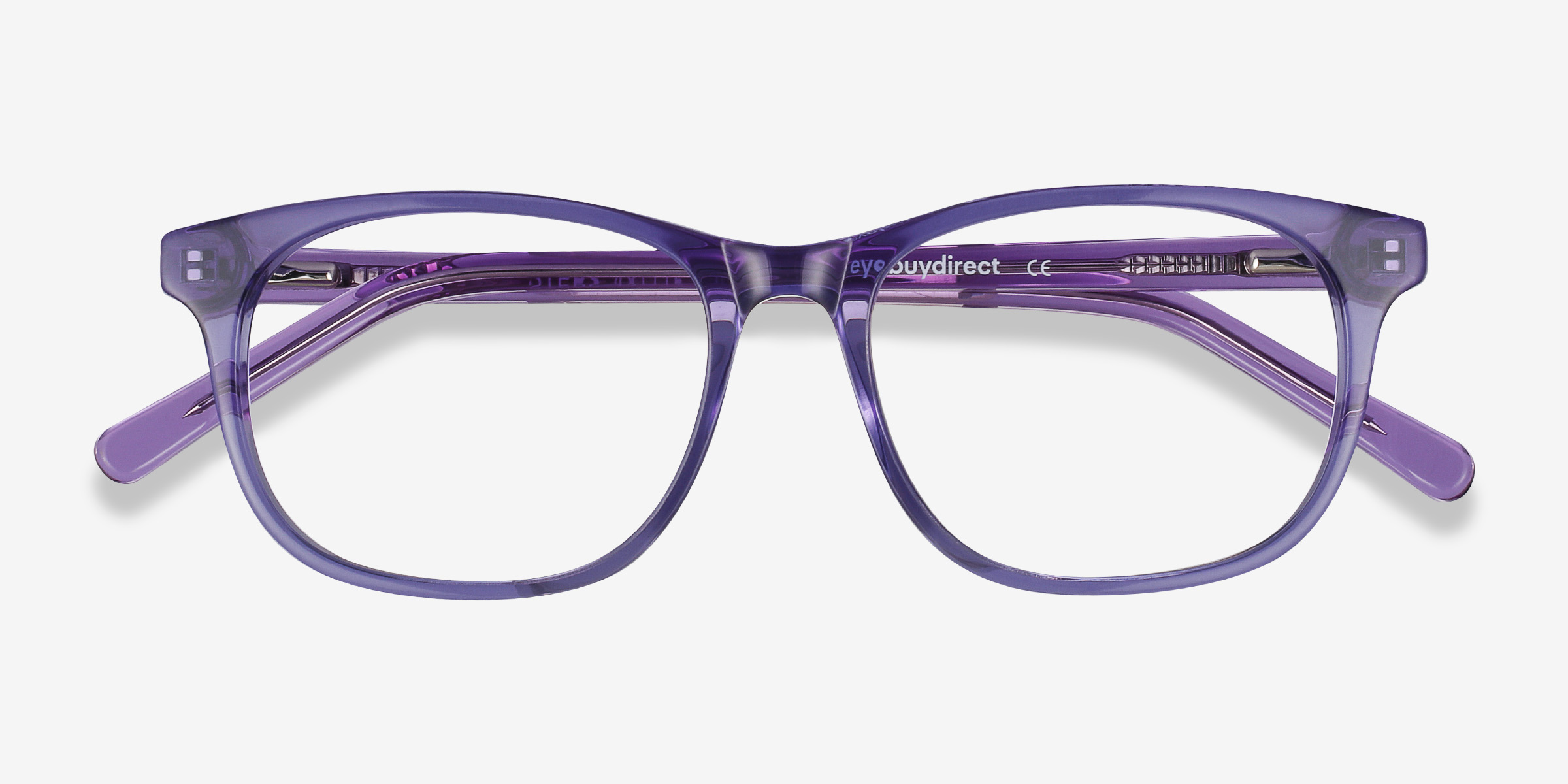 Steps Rectangle Purple Full Rim Eyeglasses | Eyebuydirect