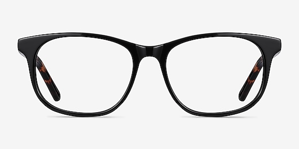 Steps Black Acetate Eyeglass Frames