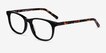 Steps Black AcetateEyeglass Frames from EyeBuyDirect, Angle View