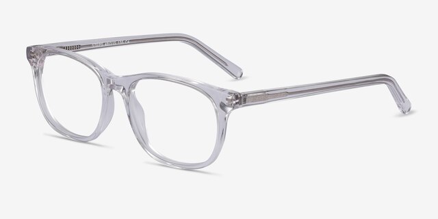 Steps Clear AcetateEyeglass Frames from EyeBuyDirect, Angle View