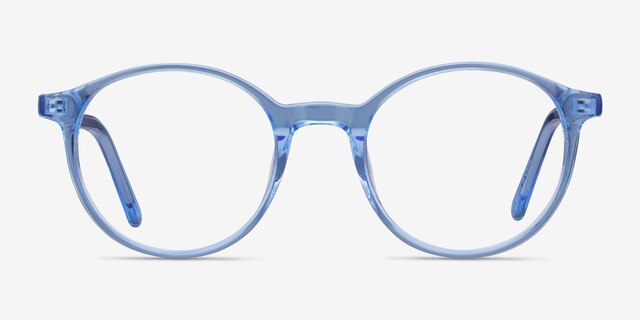 Excel Blue AcetateEyeglass Frames from EyeBuyDirect, Front View