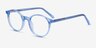 Excel Blue AcetateEyeglass Frames from EyeBuyDirect, Angle View