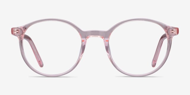 Excel Pink AcetateEyeglass Frames from EyeBuyDirect, Front View