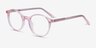 Excel Pink AcetateEyeglass Frames from EyeBuyDirect, Angle View