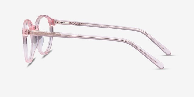 Excel Pink AcetateEyeglass Frames from EyeBuyDirect, Side View