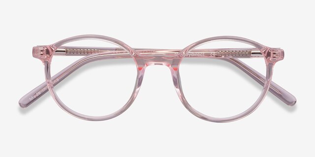 Excel Pink AcetateEyeglass Frames from EyeBuyDirect, Closed View