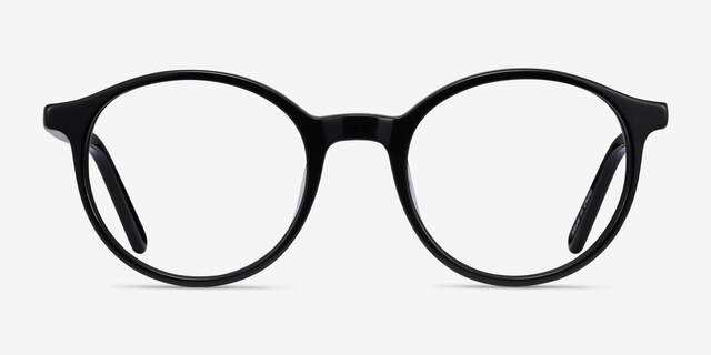 Excel Black AcetateEyeglass Frames from EyeBuyDirect, Front View
