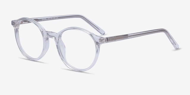 Excel Clear AcetateEyeglass Frames from EyeBuyDirect, Angle View