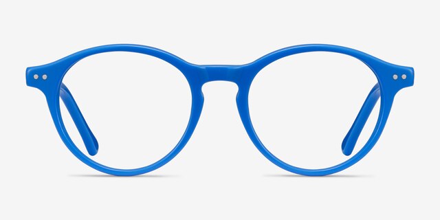 Magic Blue AcetateEyeglass Frames from EyeBuyDirect, Front View
