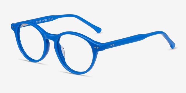 Magic Blue AcetateEyeglass Frames from EyeBuyDirect, Angle View