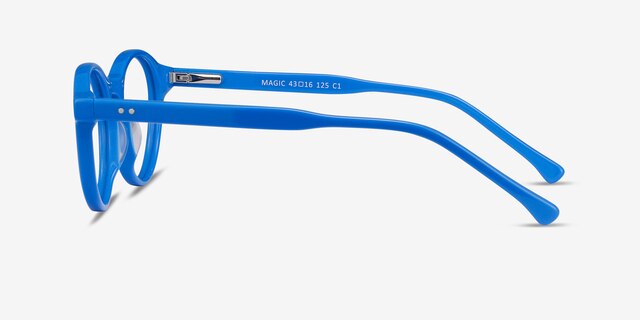 Magic Blue AcetateEyeglass Frames from EyeBuyDirect, Side View