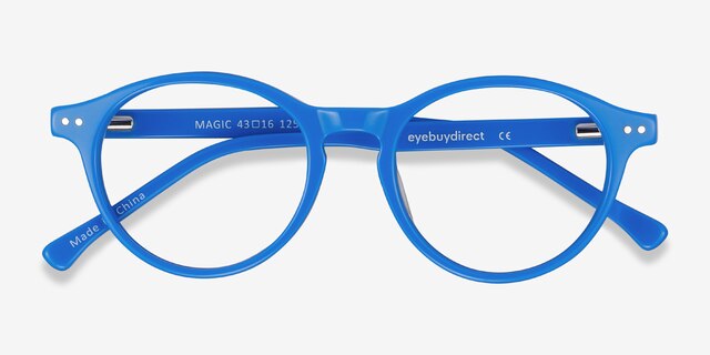 Magic Blue AcetateEyeglass Frames from EyeBuyDirect, Closed View