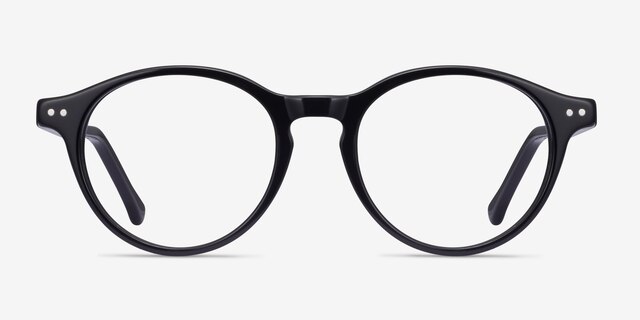 Magic Noir AcétateMontures de lunettes de vue d'EyeBuyDirect, Vue de Face