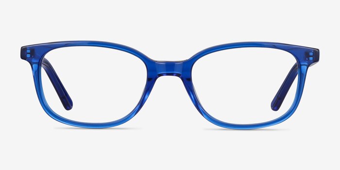 Leap Blue Acetate Eyeglass Frames from EyeBuyDirect