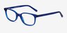 Leap Blue AcetateEyeglass Frames from EyeBuyDirect, Angle View