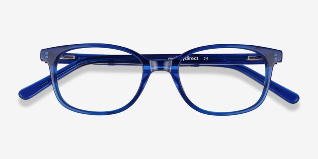 Leap Blue AcetateEyeglass Frames from EyeBuyDirect, Closed View