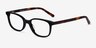 Leap Black AcetateEyeglass Frames from EyeBuyDirect, Angle View