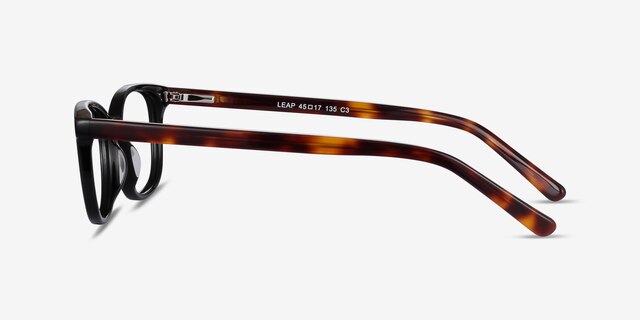 Leap Black AcetateEyeglass Frames from EyeBuyDirect, Side View