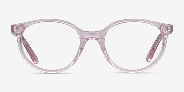 Trust Clear Pink AcetateEyeglass Frames from EyeBuyDirect, Front View