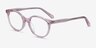 Trust Clear Pink AcetateEyeglass Frames from EyeBuyDirect, Angle View