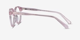 Trust Clear Pink Acétate Montures de lunettes de vue d'EyeBuyDirect, Vue de Côté