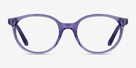 Trust Clear Purple Acétate Montures de lunettes de vue d'EyeBuyDirect, Vue de Face