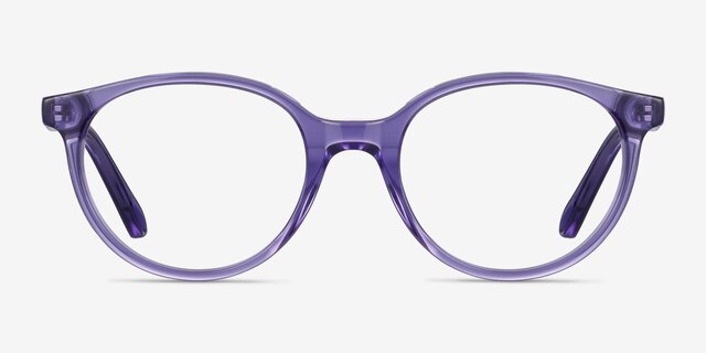 Trust Clear Purple AcetateEyeglass Frames from EyeBuyDirect, Front View