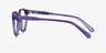 Trust Clear Purple AcetateEyeglass Frames from EyeBuyDirect, Side View