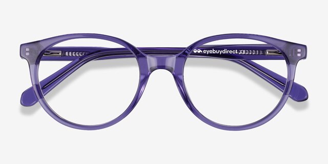 Trust Clear Purple AcetateEyeglass Frames from EyeBuyDirect, Closed View