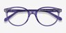 Trust Clear Purple AcetateEyeglass Frames from EyeBuyDirect, Closed View